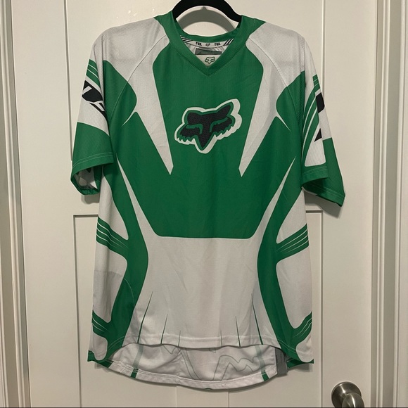 Fox Other - Fox racing size large green and white shirt! Athletic.